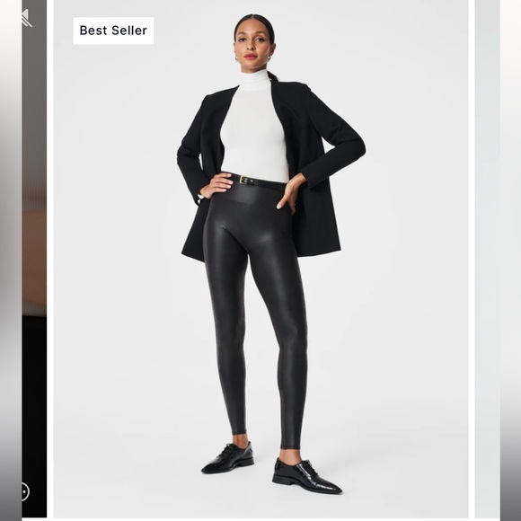Women’s Faux Leather SPANX Leggings - Picture 5 of 5